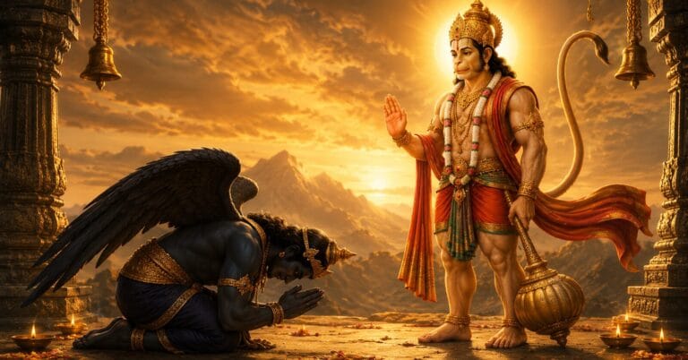 Why Shani Bows to Hanuman