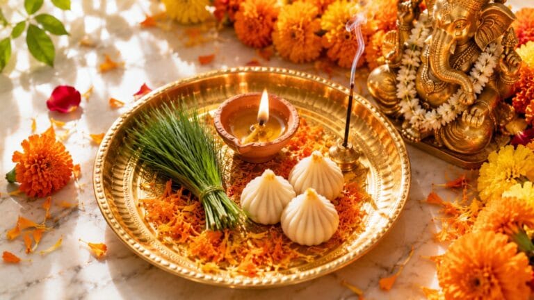 गणेश आरती ganesh aarti sukhkarta dukhharta arth sahit