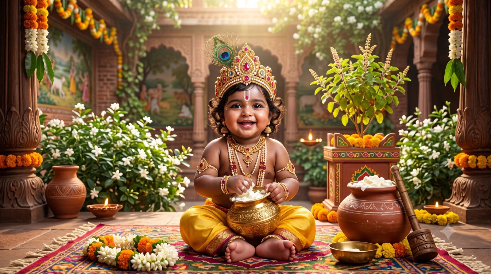 कृष्ण की बाल लीला - krishna-bal-leela-katha-makhan-chori-govardhan